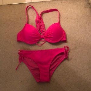 Bright pink bikini from Fashion Nova